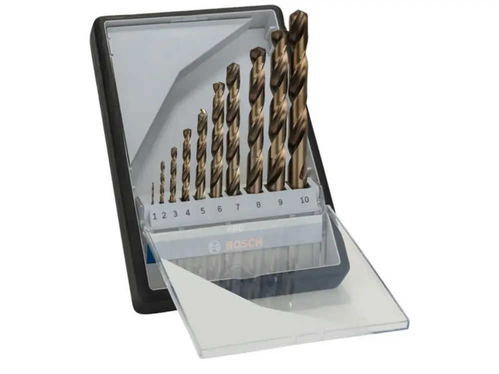 Bosch Powertool Accessories Pro Stain-resistant Steel Hss-Co Twist Drill Bit Set, 10 Piece