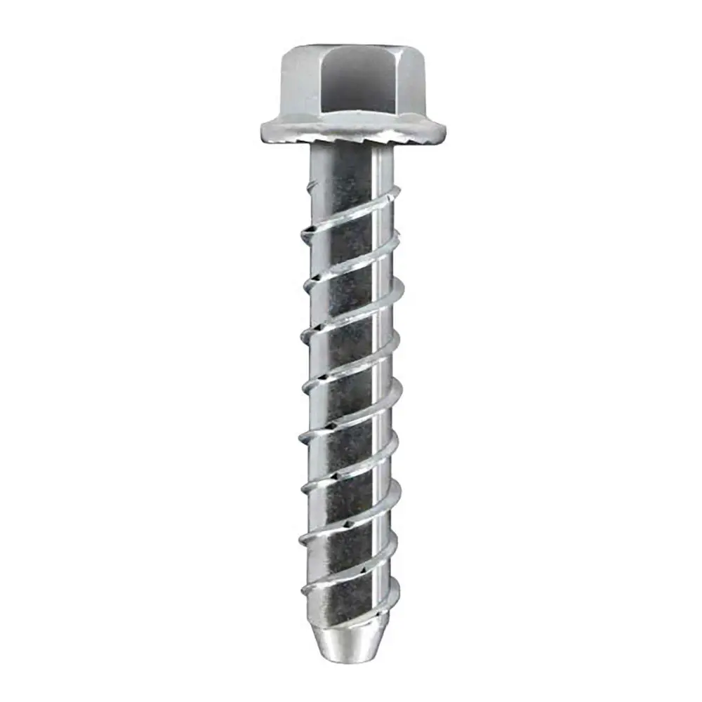Cobra Tork Spelter Plated Concrete Screw Anchor, 1/2" x 3" (4 Units + 1 Drill Bit)