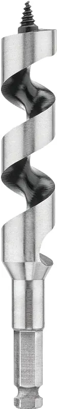 DEWALT DW1686 Auger Drill Bit, 15/16 Dia, 17 OAL, Hollow Center Flute, 7/16 Dia Shank, Ball Groove Shank