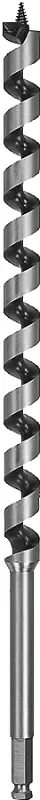 DEWALT DW1687 Auger Drill Bit, 1 Dia, 17 OAL, Hollow Center Flute, 7/16 Dia Shank, Ball Groove Shank