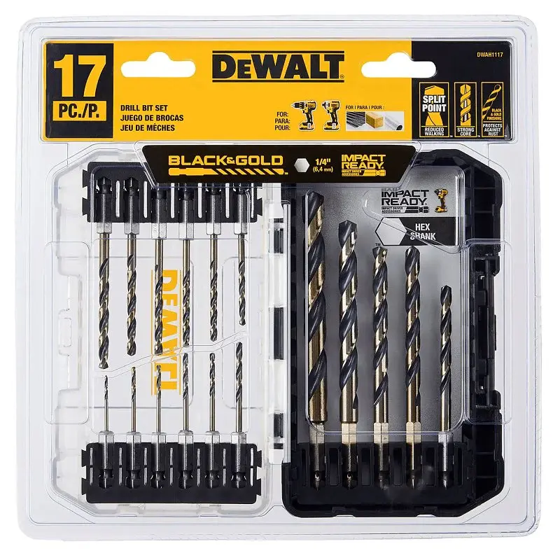 DEWALT DWAH1117 Drill Bit Place, 17-Piece, HSS