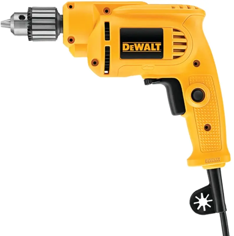 DEWALT DWE1014 Electric Drill, 7 , 3/8 Chuck, Keyed Chuck, Contains: (1) Chuck Key Holder