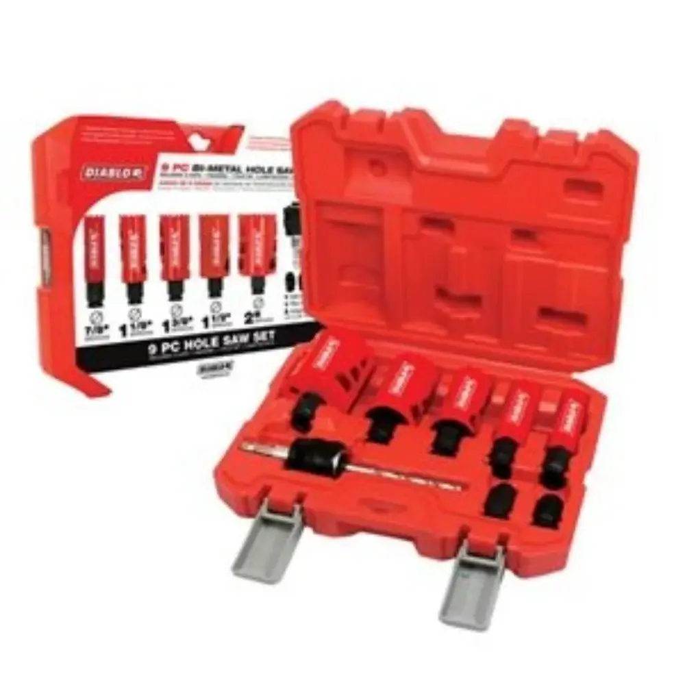 DIABLO 9 PIECE BI-METAL HOLE SAW KIT
