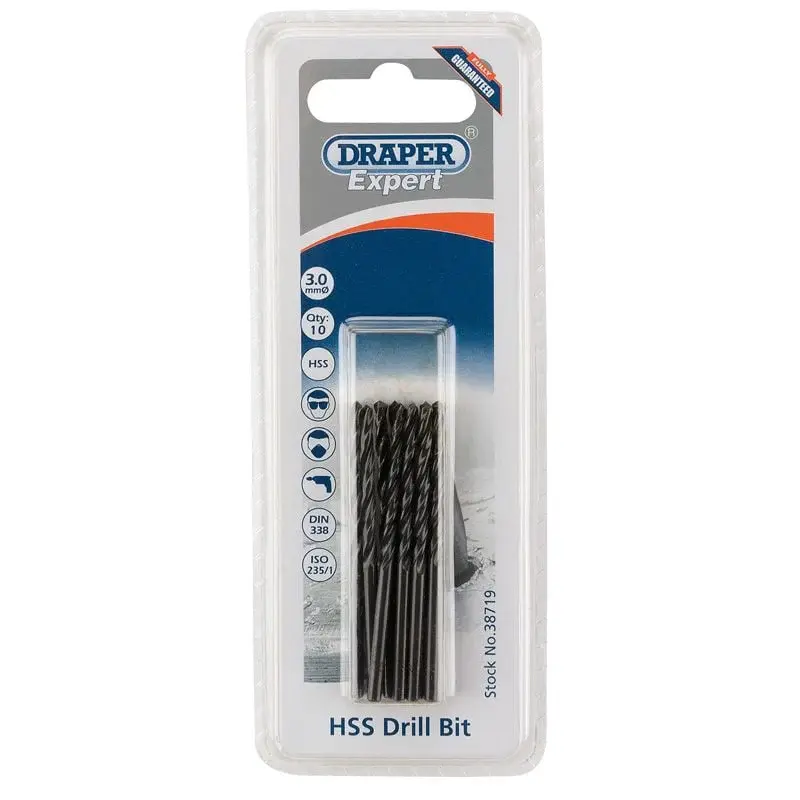 Draper H29MC HSS Drill Bit, 3.0mm (Pack 10)