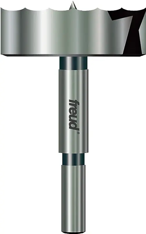 Freud Precision Shear PB-016 Forstner Bit, 2-1/8 Dia, 3-1/2 OAL, 3/8 Dia Shank
