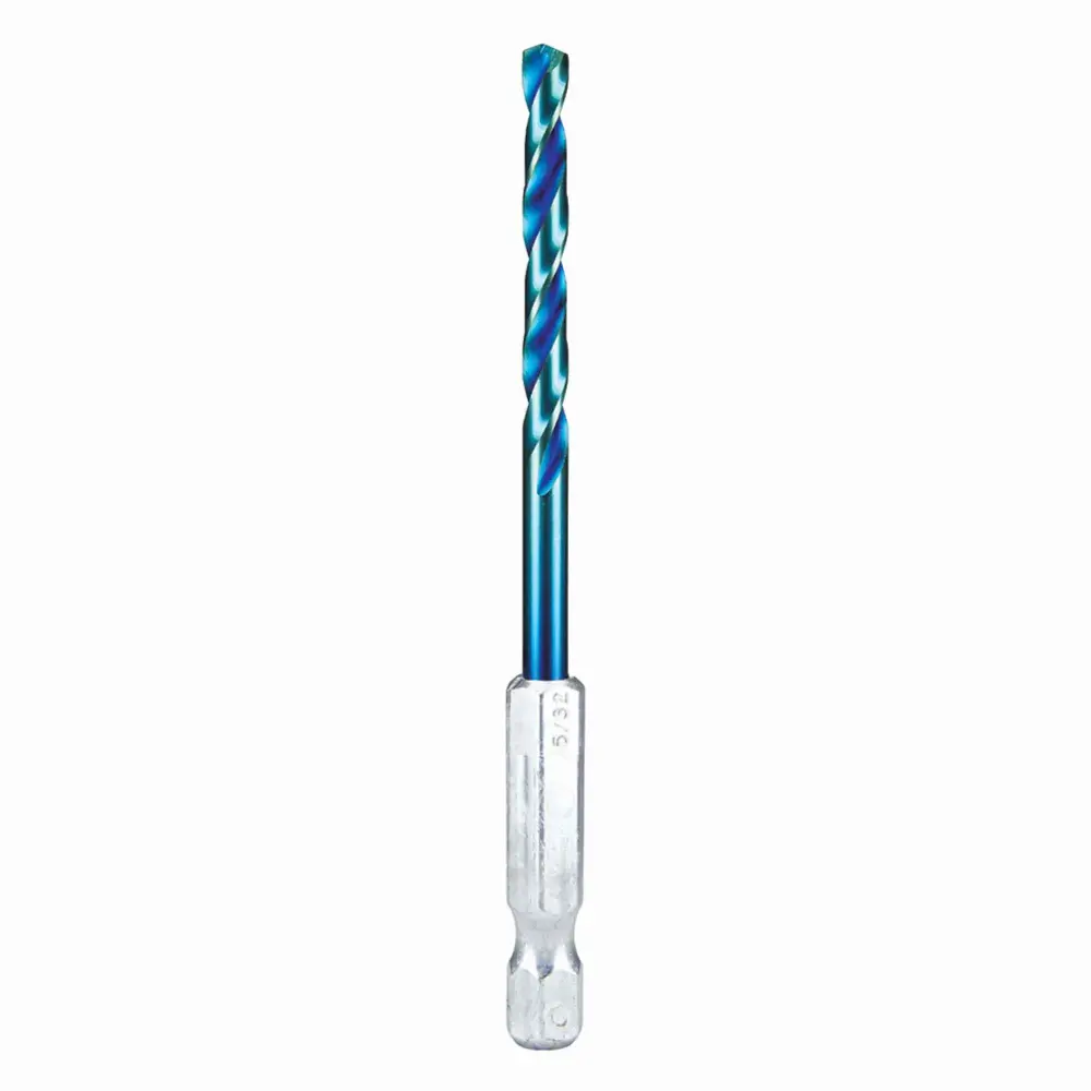 HSS Metal and Wood Stinger Mach-Blue Twist Drill Bit, 5/32" x 3-3/8"