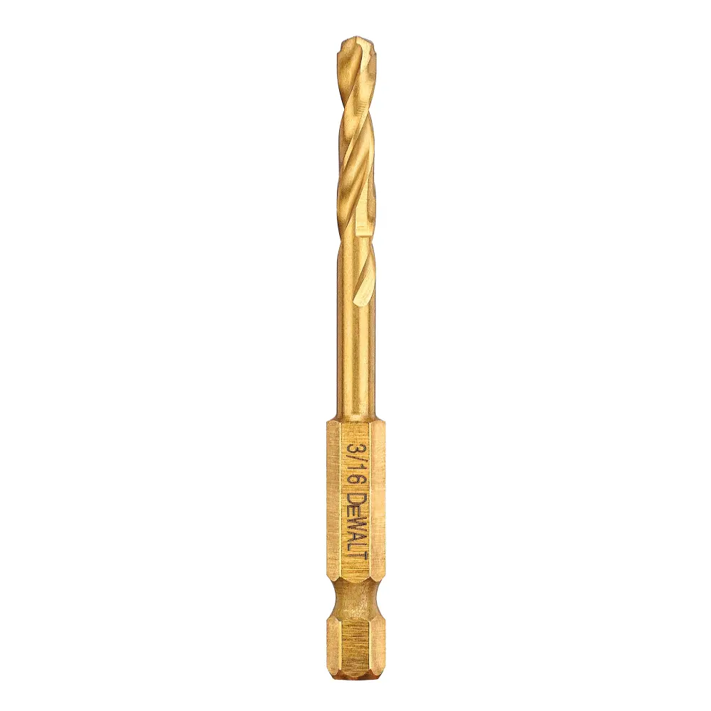 Impact Ready Titanium-grade Nitride Coated Drill Bit, 3/16"