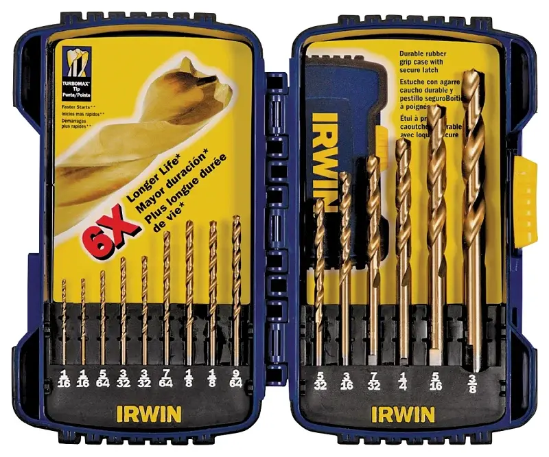Irwin Speedbor 3018009 Drill Bit Set, 15-Piece, HSS, Titanium-grade Nitride-Coated