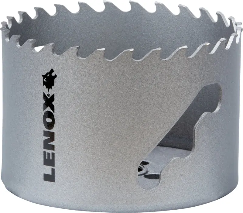 Lenox Speed Slot LXAH3314 Hole Saw, 3-1/4 Dia, Carbide Cutting Edge, 3 Pilot Drill