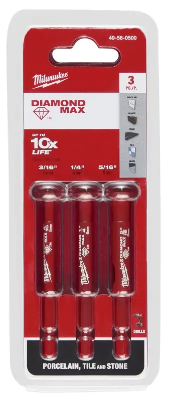 Milwaukee Diamond MAX 49-56-0500 Hole Saw Place, 3-Piece