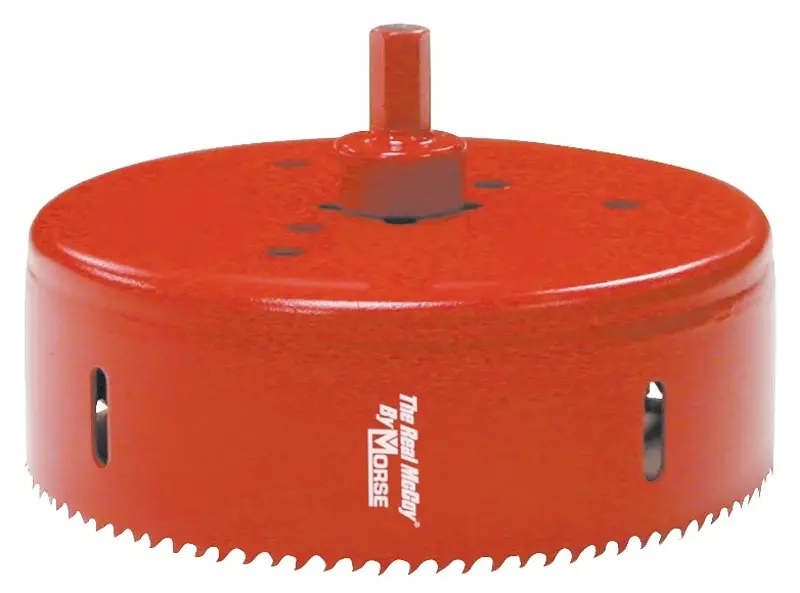 Morse Real McCoy TA76 Hole Saw Arbor, 4-3/4 Dia, 1-15/16 D Cutting, 7/16 Arbor, 4/6 TPI, HSS Cutting Edge