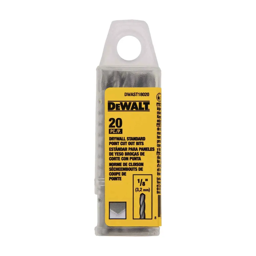 Pilot Point Drywall Drill Bit, 1/8" (20 Pieces)