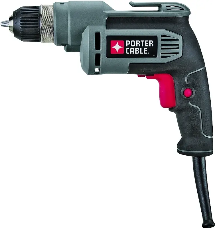 Porter-Cable PC600D Electric Drill, 6.5 , 3/8 Chuck, Keyless Chuck, 6 ft L Cord