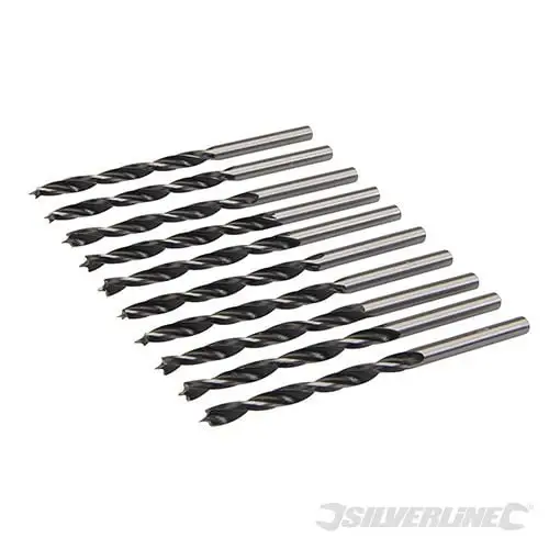 Silverline Lip and Spur Drill Bits 4mm 10pk - 257690