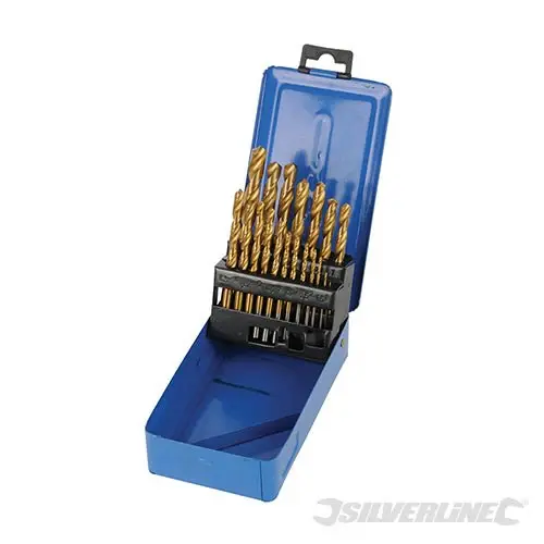 Silverline Titanium-Coated HSS Drill Bit Place 19pce 19pce - DS49