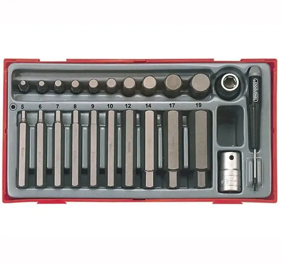 Teng TTHEX23 23 Piece Metric Hex Bit Socket Set - 23 Piece Adjust