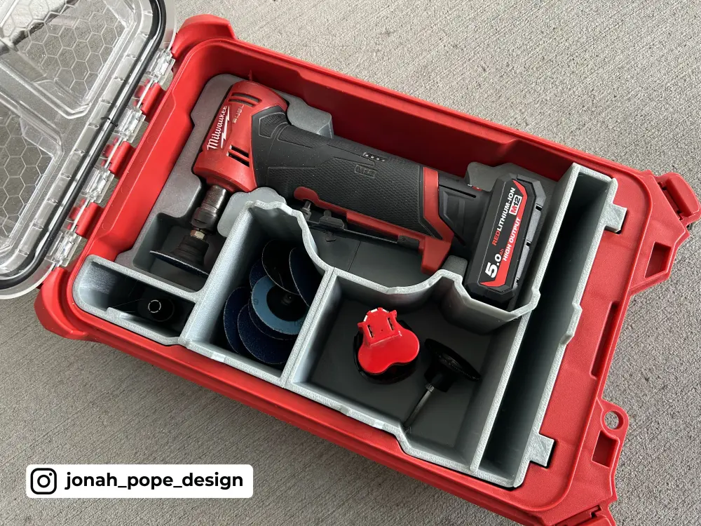 Packout Insert M12 90 Die Grinder - Jonah Pope Design (JP-DG)