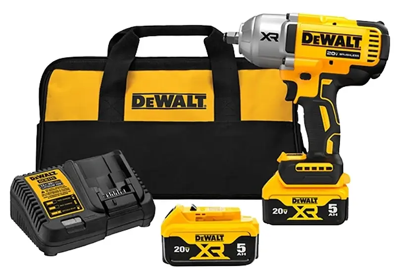 DEWALT DCF900P2 Impact Wrench Hog Ring Anvil, Battery Included, 20 V, 5 Ah, 1/2 Drive, Classic Drive