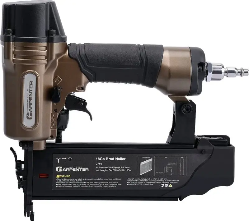 Carpenter Air Tools CF50 Brad Nailer, 100 Magazine, Strip Collation, 5/8 to 2-1/8 Fastener
