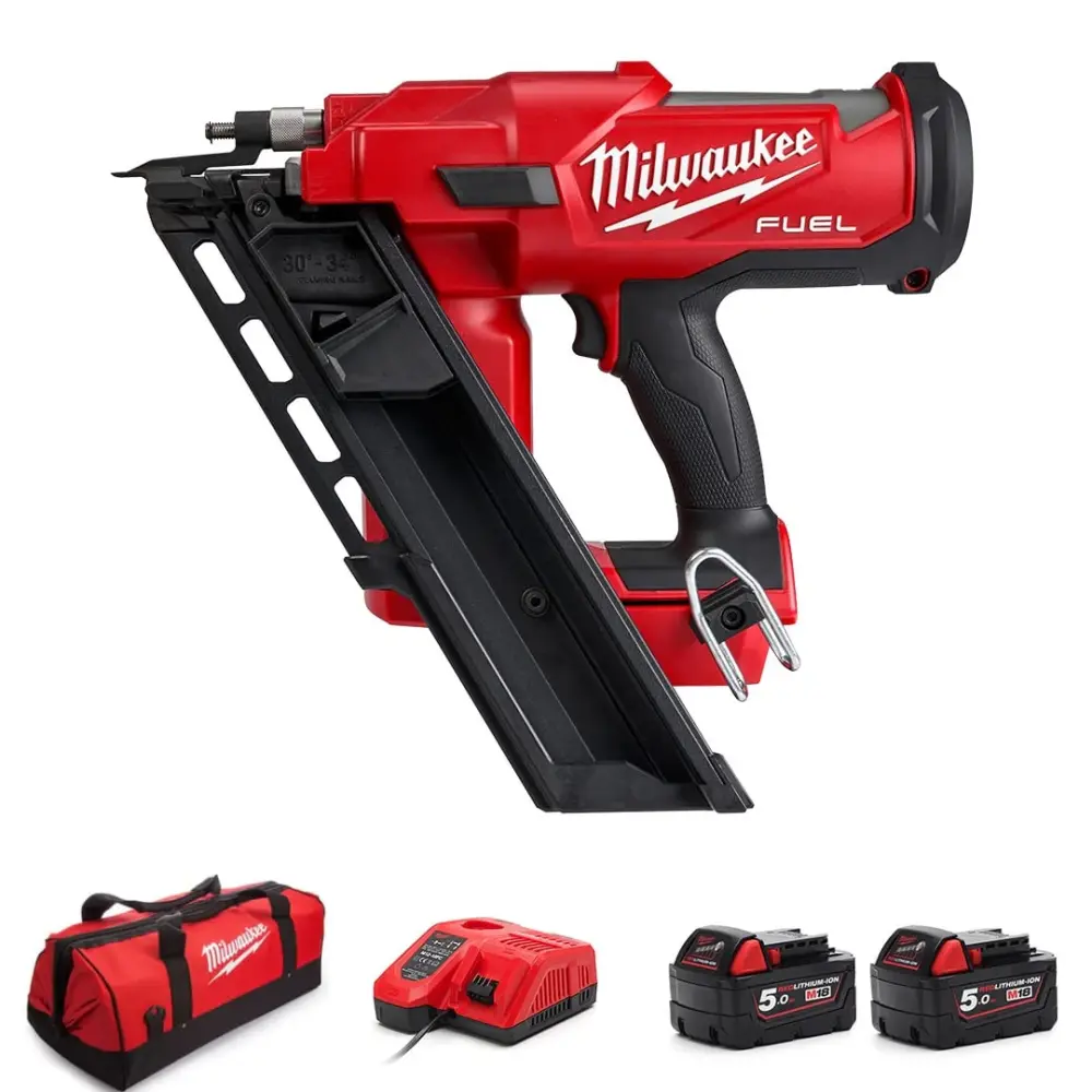 Milwaukee M18FFN-502C 18v Fuel Framing Nailer 2 x 5.0Ah Batteries and Charger