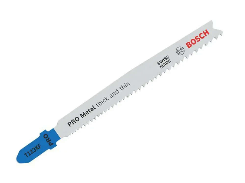 Bosch Powertool Accessories Pro Metal Robust And Thin T123xf Jigsaw Blade 100Mm Pack 5