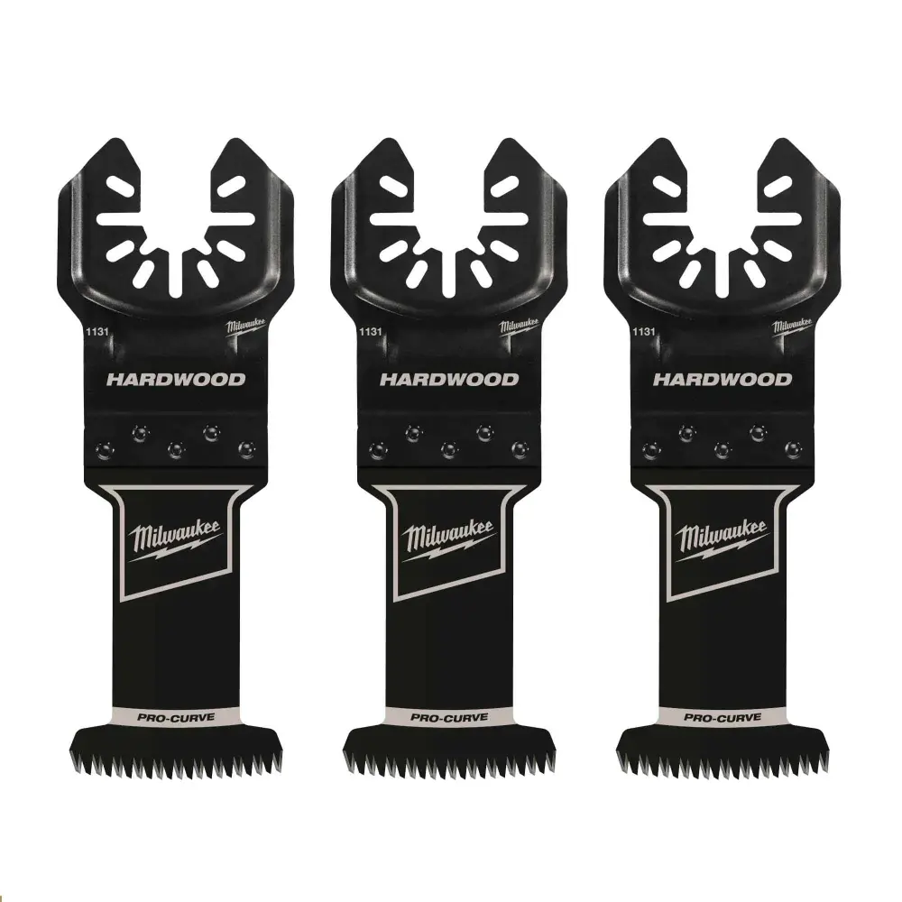 Pro-Curve Japanese Tooth Hardwood Blade General-purpose Fit Open-Lok Oscillating Tool, 1-3/8" (3 Units)