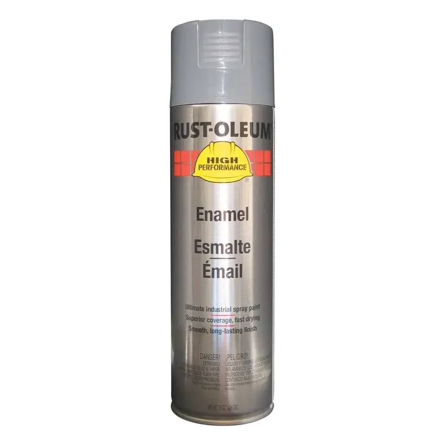 Rust-Oleum High Performance V2100 System Enamel Aerosol, 15 oz Can, Dark Machinery Ash, Gloss 6 Pack