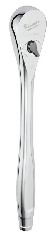 Milwaukee 48-22-9012 Drive Ratchet, 1/2 Drive, 1-1/2 OAL, Shiny metal