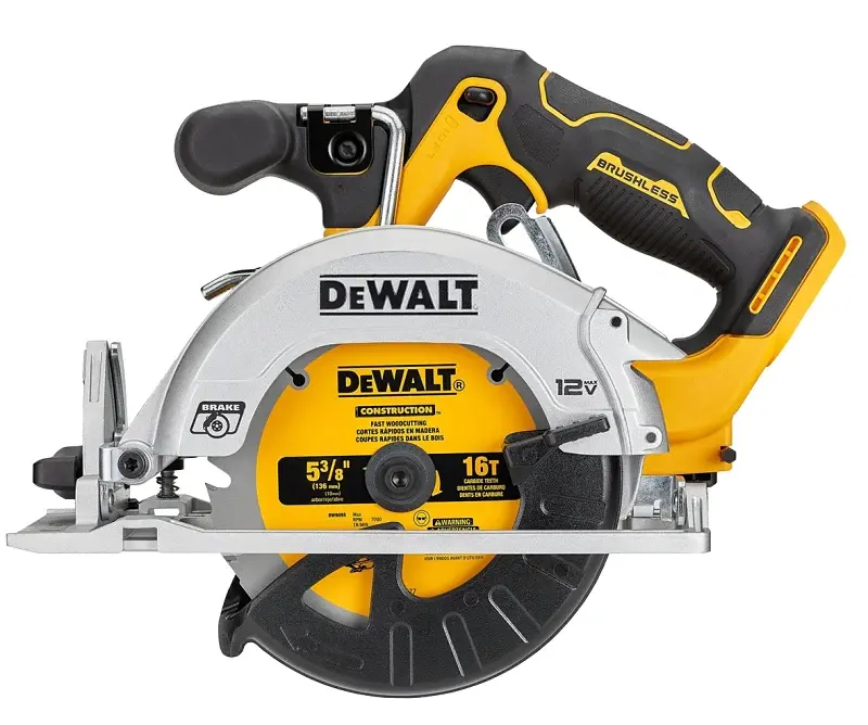 DEWALT XTREME Series DCS512B Battery-operated Circular Saw, Tool Only, 12 V, 5-3/8 Dia Blade, 0 to 50 deg Bevel