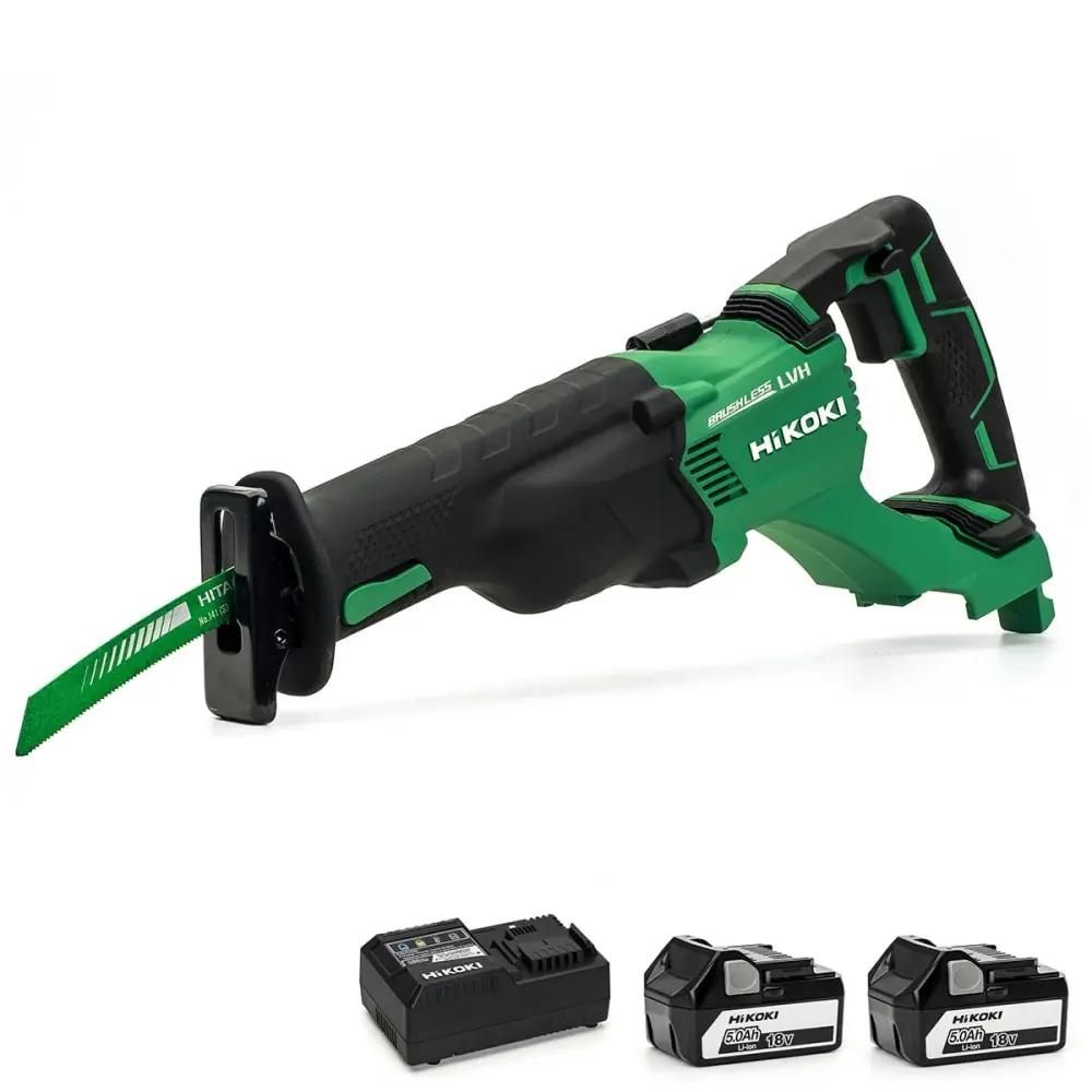 Hikoki CR18DBL/JJ 18V Battery-operated Brushless Reciprocating Saw - 2 X 5.0Ah - CR18DBL/JJ