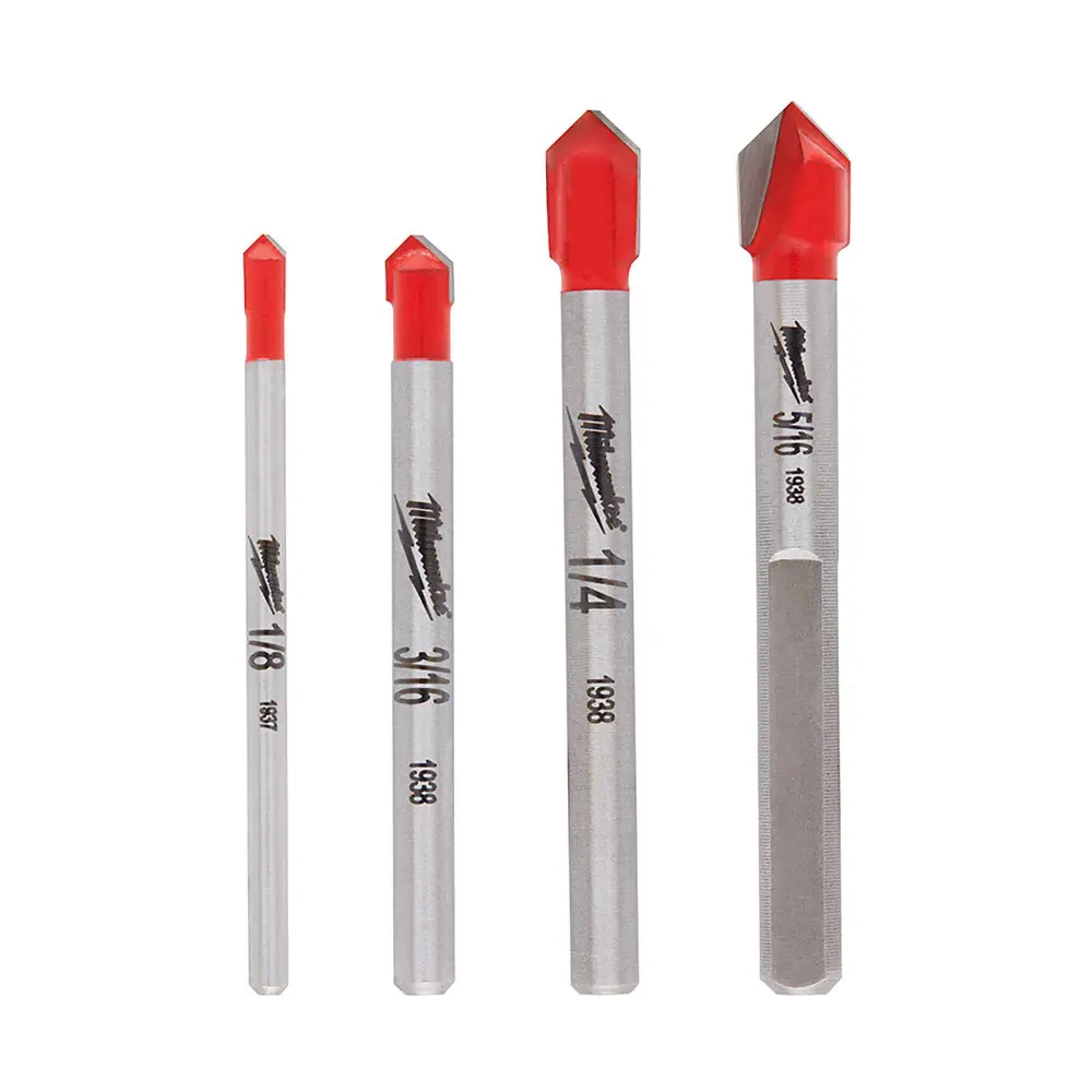 Carbide Glass and Tile Bit Place, 4 Units