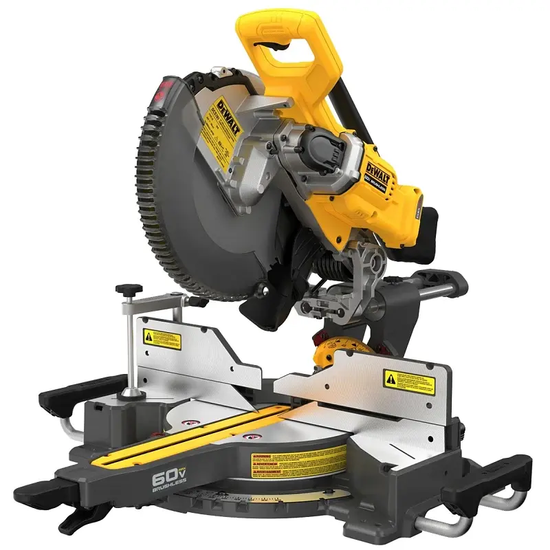 DEWALT DCS781B Paired Bevel Sliding Miter Saw, 60 V, 9 Ah, 12.19 Cutting Capacity