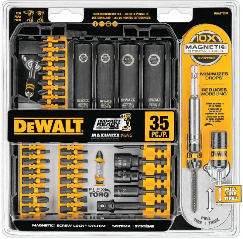 DEWALT DWA2T35IR Screwdriver Bit Place, Steel, Includes: (11) 1 Philips Impact READY Bits