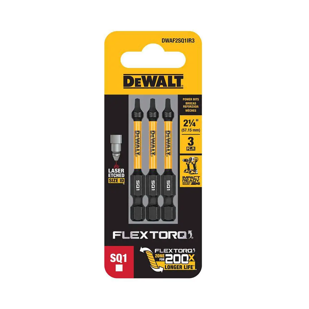 Flextorq #1 Impact Screwdriver Bit, 2-1/4" (3 Units)