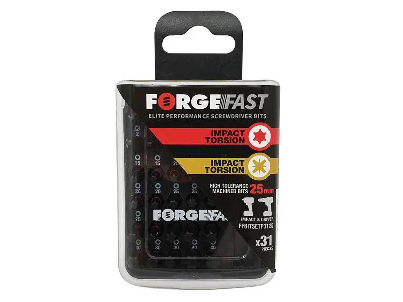 Forgefix ForgeFast PZ/TX Compatible Impact Bit Place, 31 Piece