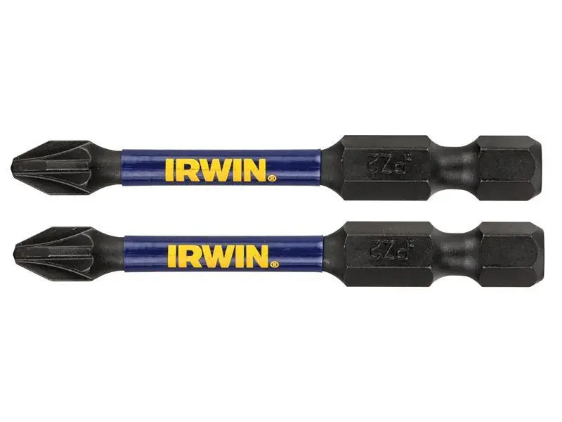 IRWIN Impact Pro Performance Screwdriver Bits PZ3 57mm (Pack 2)