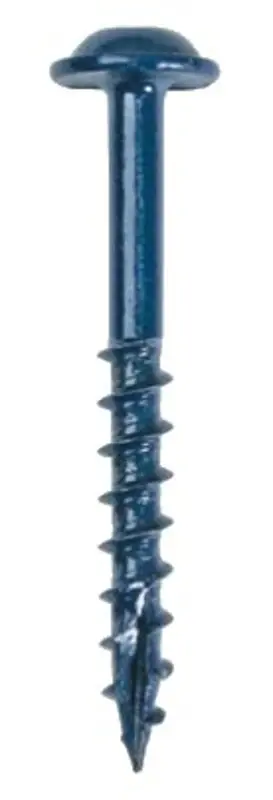 Kreg Blue-Kote SML-C250B-250 Pocket-Hole Screw, #8 Thread, Coarse Thread, Square Drive, Graphite Steel, 250/PK