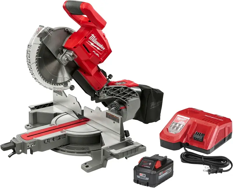 Milwaukee M18 FUEL 2734-21 Binary Bevel Sliding Compound Miter Saw, Battery, 10 Dia Blade, 4000 rpm Speed