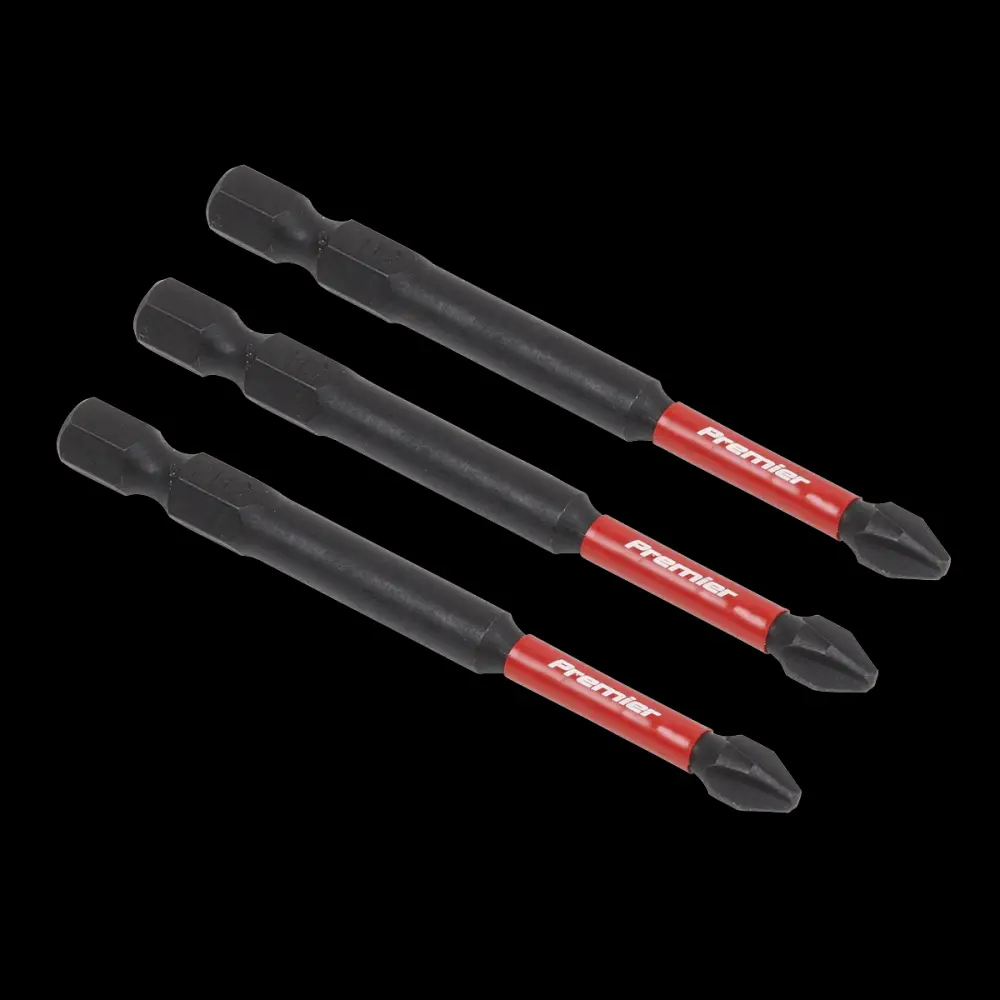 Sealey AK8255 Phillips #2 Impact Power Tool Bits 75mm - 3pc