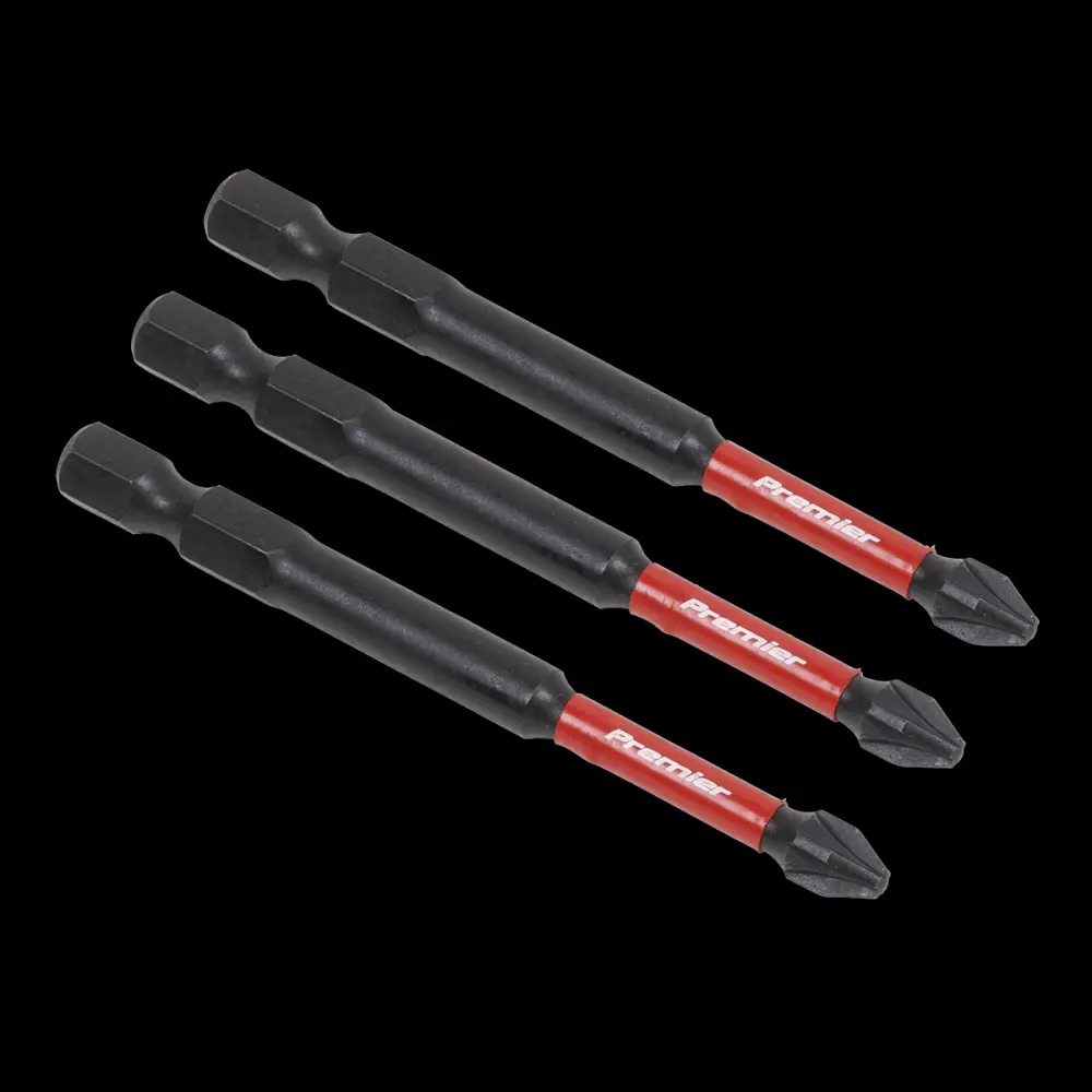 Sealey AK8258 Pozi #2 Impact Power Tool Bits 75mm - 3pc
