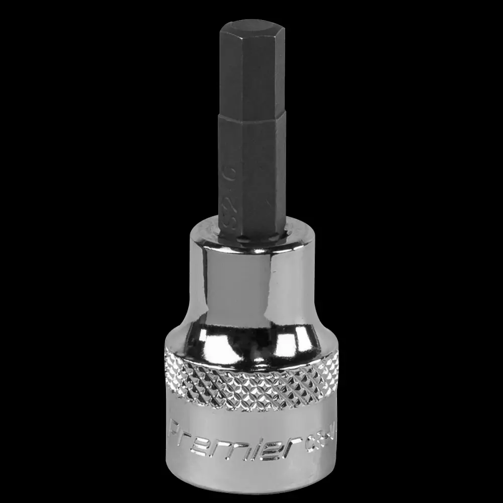 Sealey SBH009 Hex Socket Bit 6mm 3/8"Sq Drive