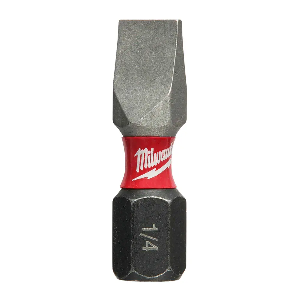 Shockwave Flat Head Screwdriver Bit, 1/4" (2 Units)