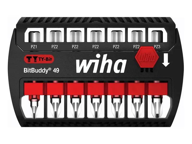 Wiha BitBuddy Pozidriv TY Bit Adjust, 7 Piece