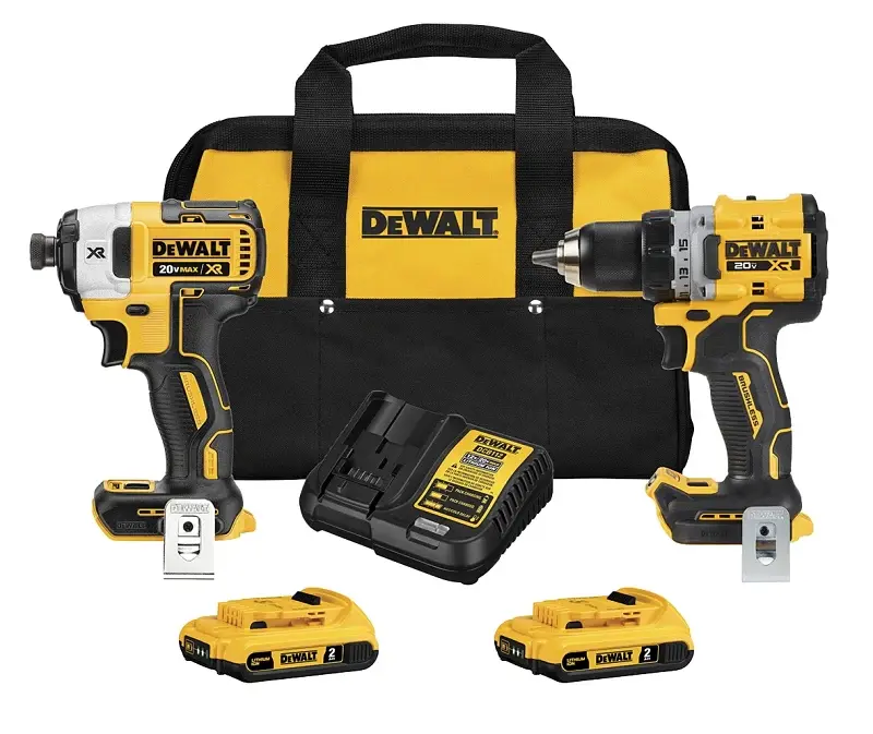 DEWALT DCK248D2 Series Combination Tool Kit, Comes : (2) 2 mAh Batteries, Battery Included, Lithium-Ion, 1/EA