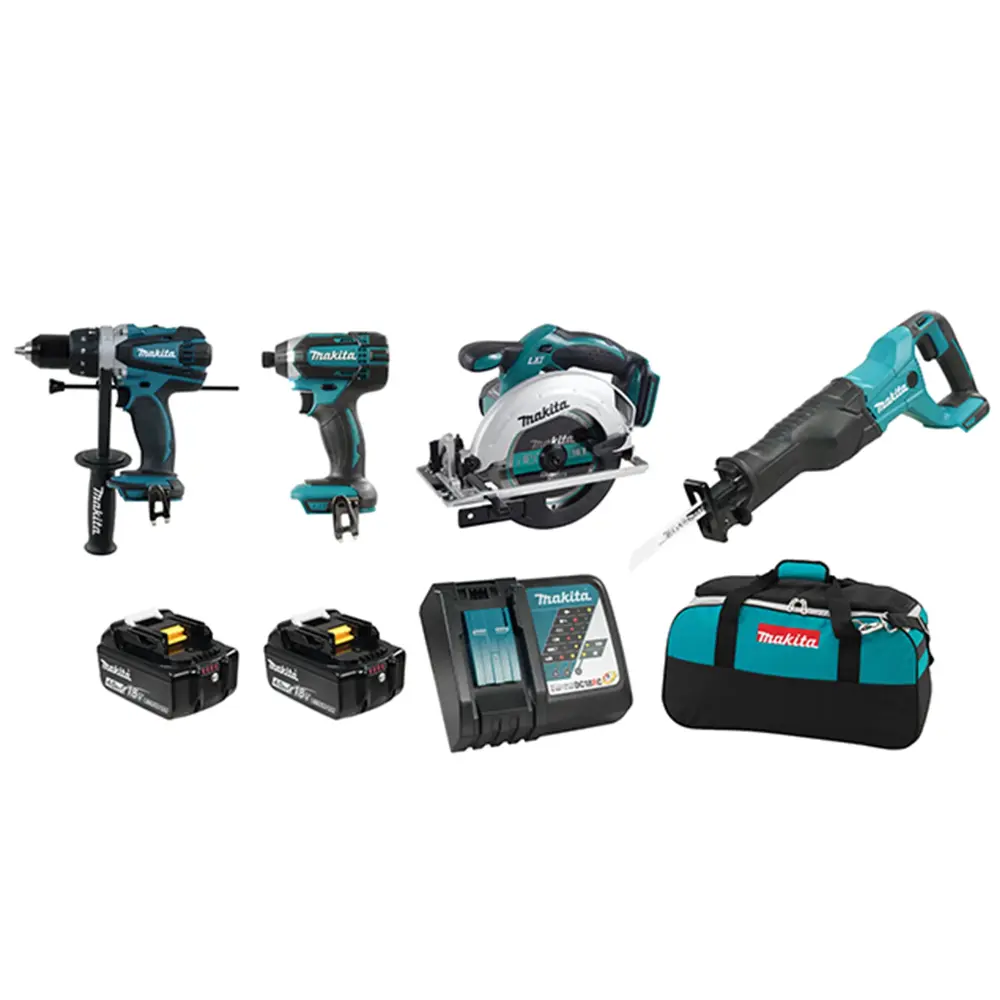 Makita DLX4058M 18V (4.0 Ah) LXT 4 Tool Combo Kit Contractors