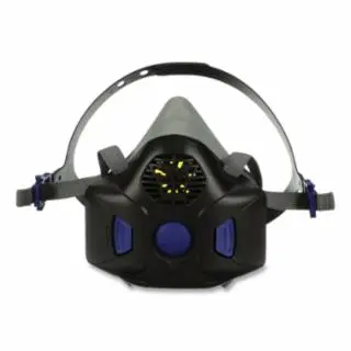 3M Safe Click Half Facepiece Reusable Respirator, Medium, Gas/Vapor, Speaking Diaphragm, Silicone/Nylon, 10 pack, 7100172051
