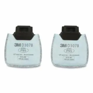 3M Safe Click Hf-800 Series Cartridge/Filter, Particulate Filter, P95/Nuisance Level Ov/Ag Relief, Bright White, 2 pack, 7...