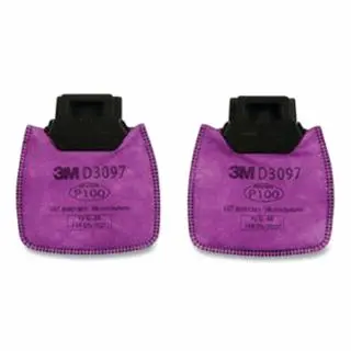 3M Safe Click Hf-800 Series Cartridge/Filter, Particulate Filter, P100 Nuisance Level Ov Relief, Magenta, 100 pack, 710021...