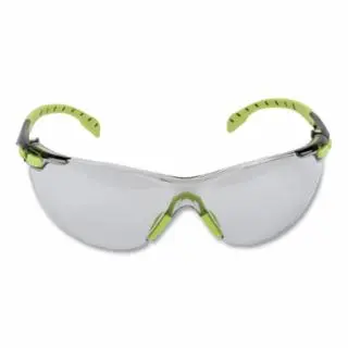 3M Solus 1000 Series Preserveive Eyewear, Polycarbonate, Anti-Scratch/Anti-Fog, Green/Black, mmt Frame, 20 pack, 7100127035