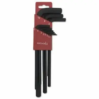 ANCHOR Brand Hex Key Sets Holders, 22 per set, Metric/SAE, 6 Sets, 103-50-022